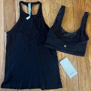 lululemon athletica Black Sports Bra and Tank Set